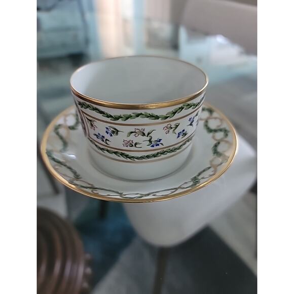 Haviland Limoges Cup & Saucer Set Louveciennes France Tea Estate Gold Trim China - Picture 6 of 13